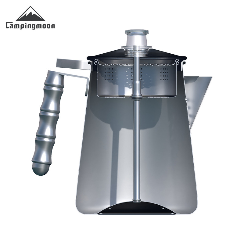Koman SW-7 permeation coffee pot, a convenient American-style filter pressure coffee pot, a stainless steel teapot without filter paper Item Picture