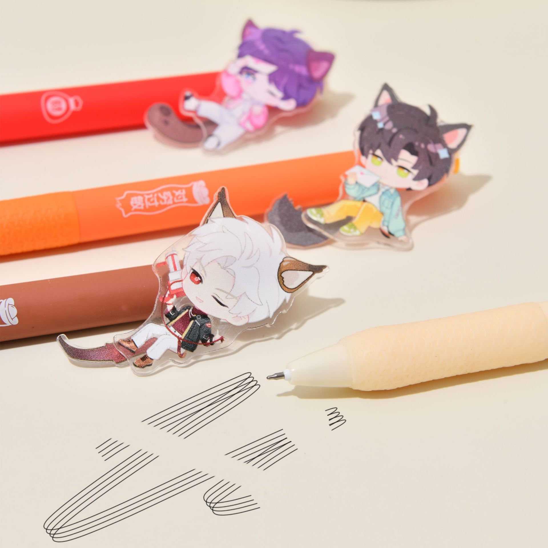 New 2D tail press pen gel pen with cute and fun design, gel pen special stationery for primary school students wholesale details Picture