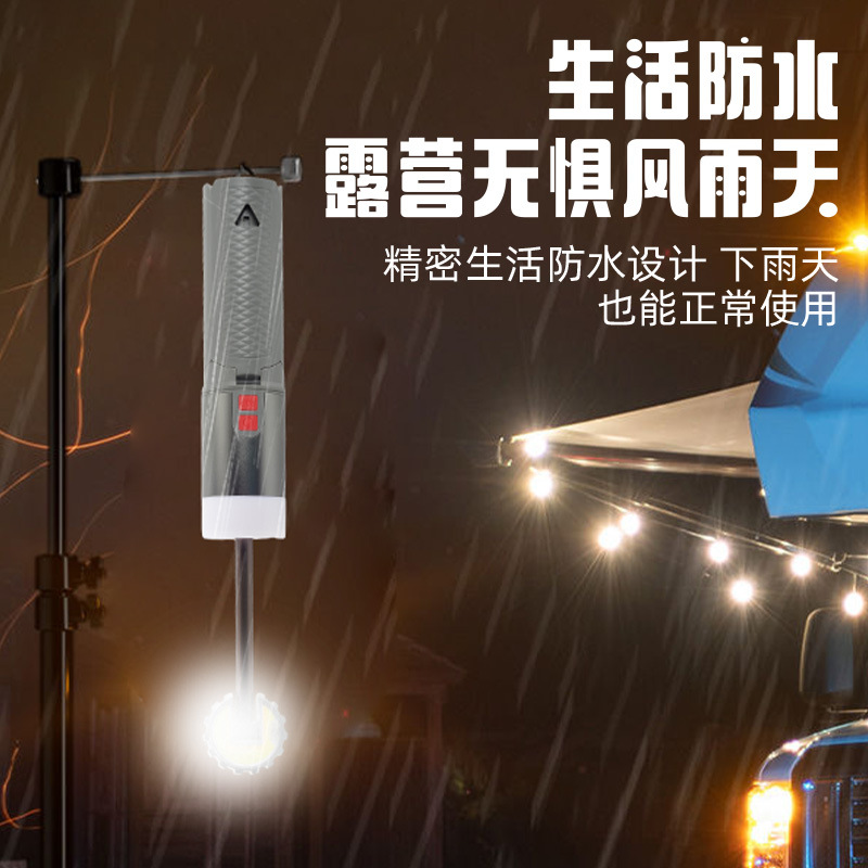 The new telescopic and folding aluminum alloy camping lamp TYPE-C is a portable, multi-functional and remote-controlled ambient light for outdoor use details Picture