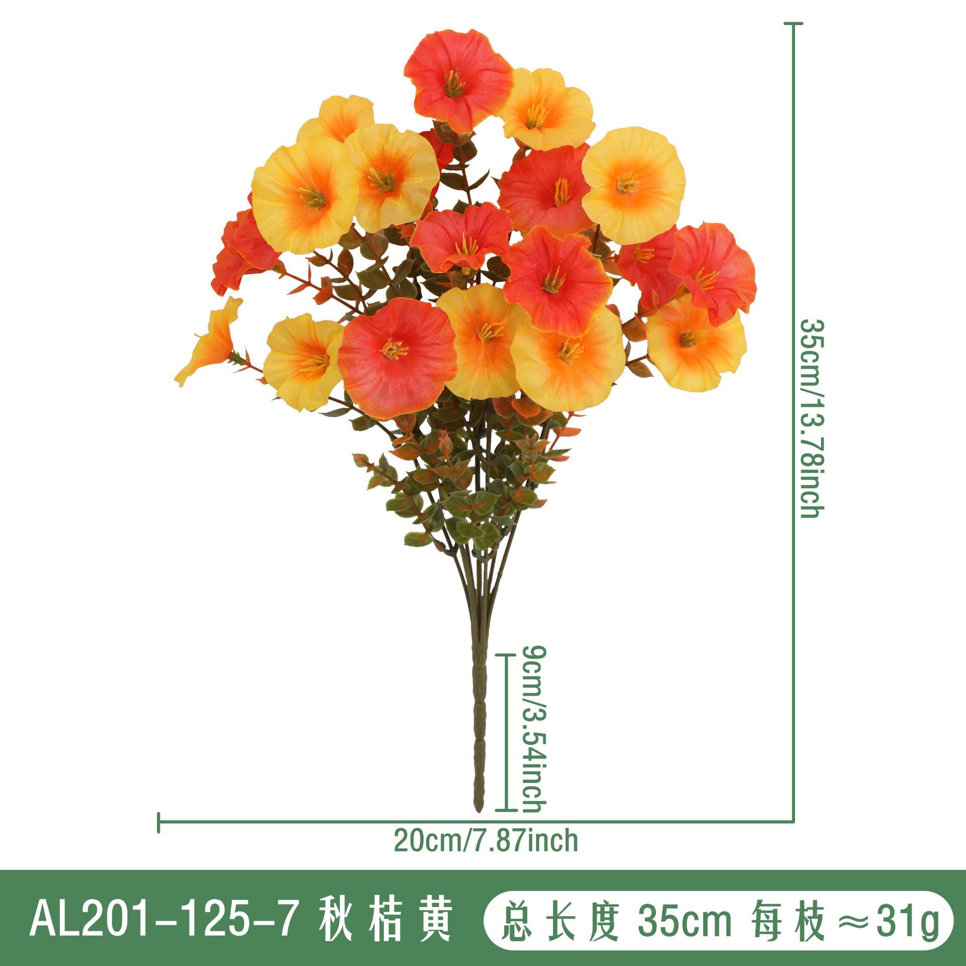Wholesale of popular autumn artificial flowers such as eucalyptus, violet and morning glory for outdoor courtyard and garden decoration Application Scenario