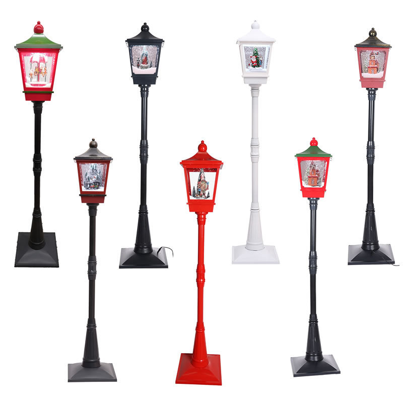 Christmas decorations, Western-style snowfall street lamps, music snow lights, living room display lights, shopping malls, hotels, festival set props Item Picture