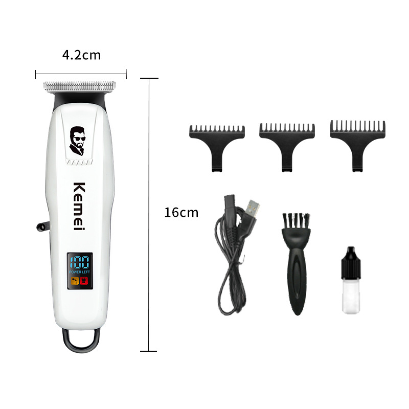 Kemei Cross-border Hair Clipper Mini Portable LCD Smart Digital Display Hair Clipper Professional electric clipper KM-PG232 Application Scenario