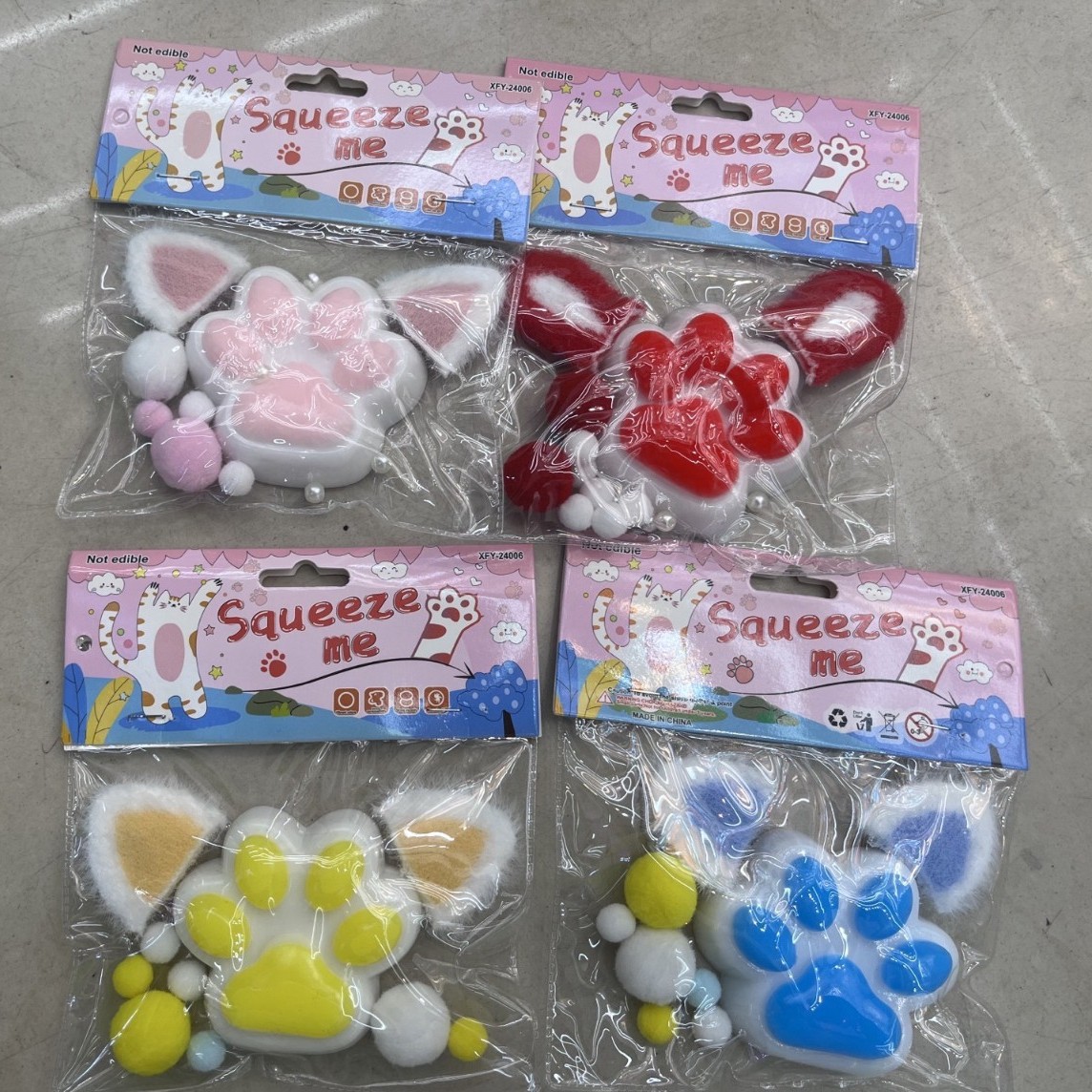 猫耳朵猫爪捏捏乐解压玩具