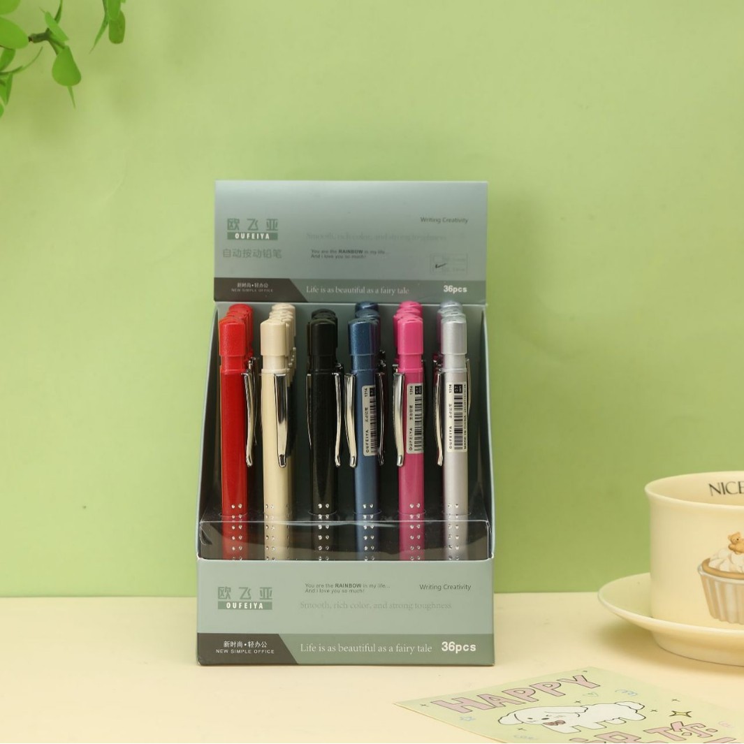 Oufeiya 1314 metal rod weighted office automatic pencil factory direct sales, press pencil wholesale Oufeiya 1314 metal rod weighted office automatic pencil factory direct sales, press pencil wholesale