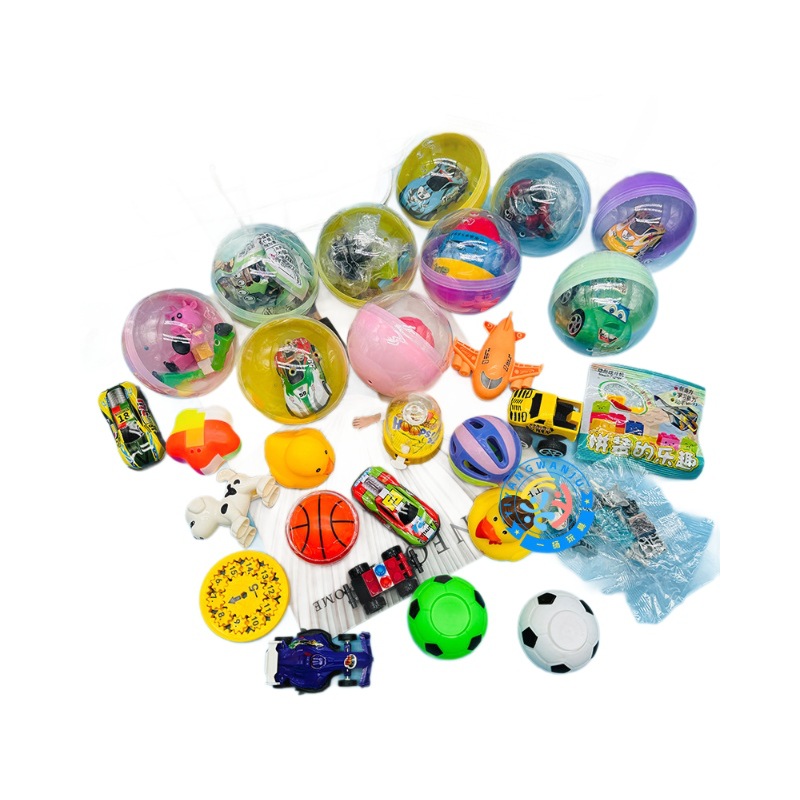 75mm扭蛋抖音爆款娃娃模型混装扭蛋球马卡龙色儿童创意扭扭蛋批发白底实物图