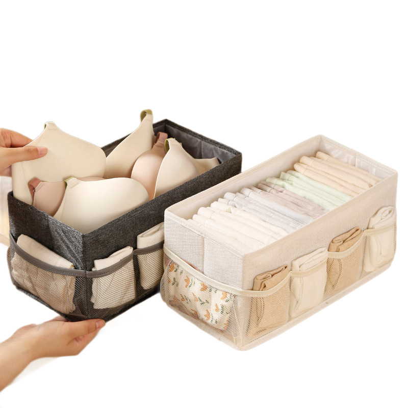 收纳箱/百纳箱棉麻/带轮整理箱/收纳/露营收纳箱白底实物图