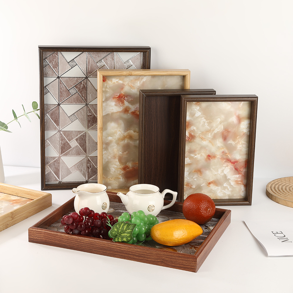 中古木质托盘蛋糕餐厅ins风长方形家用餐盘水果披萨摆盘烧烤竹盘