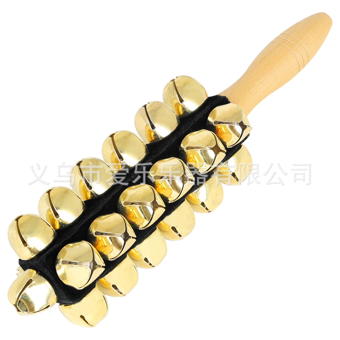 跨境25音大棒铃榉木手摇铃儿童早教打击乐器响铃音乐道具手摇棒铃细节图