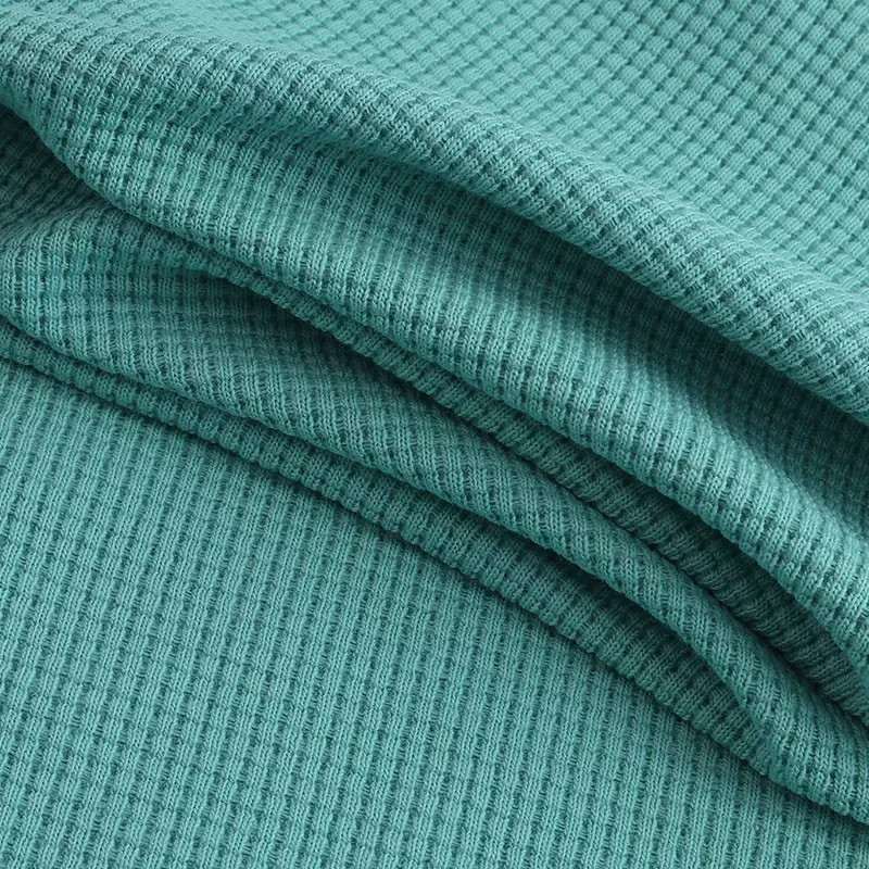 Waffle factory supplies textured knitted fabric spring and summer sweatshirts, wide-leg pants and casual sportswear in stock