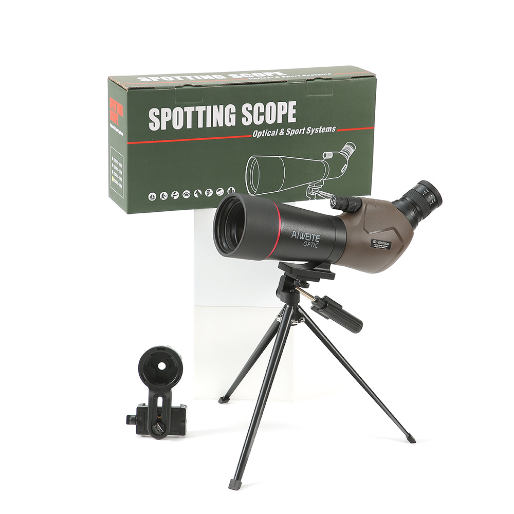 New 20-60x60 target viewing telescope tripod that can be connected to a mobile phone, bird watching mirror, high-definition and high-power telescope wholesale
