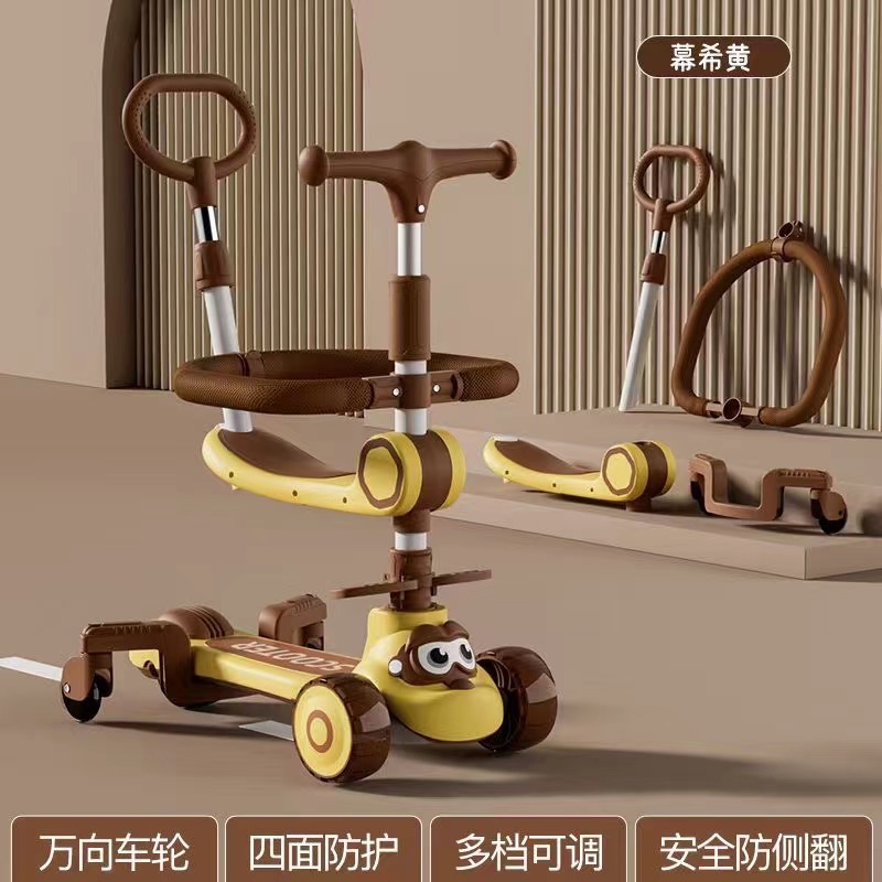 Three-in-one children's scooter for 3-6 years old, folding children's yo-yo, boys' and girls' sliding scooter, children's scooter Specification image