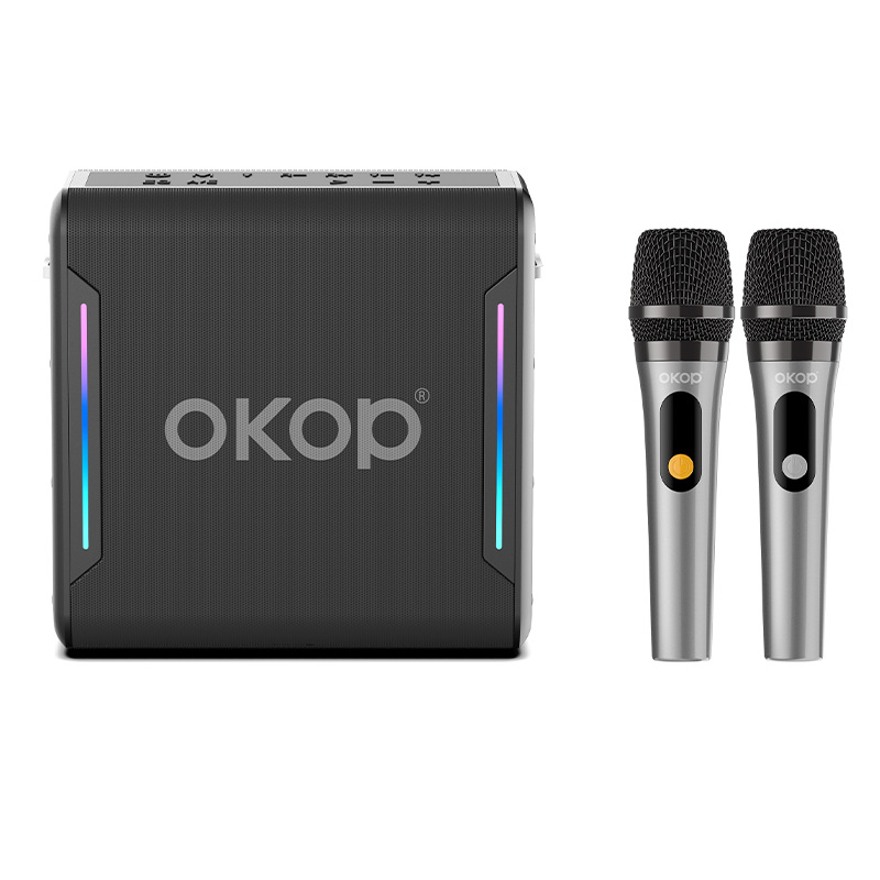 The 8001 square dance speaker features a high-volume cross-border outdoor karaoke portable Bluetooth microphone with an ultra-long battery life Item Picture
