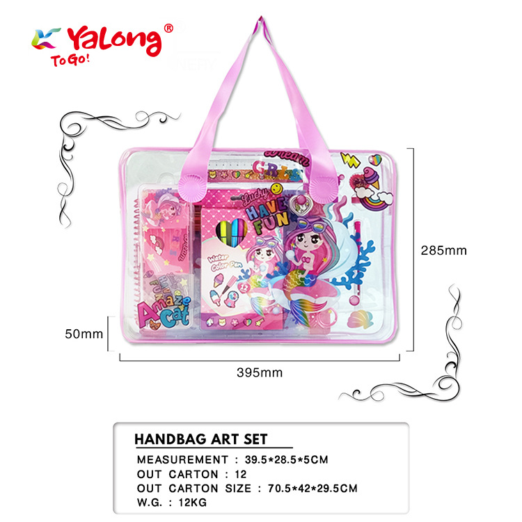The painting set with a handbag, the Surprise Cat returns to school, stationery set, office and school details Picture