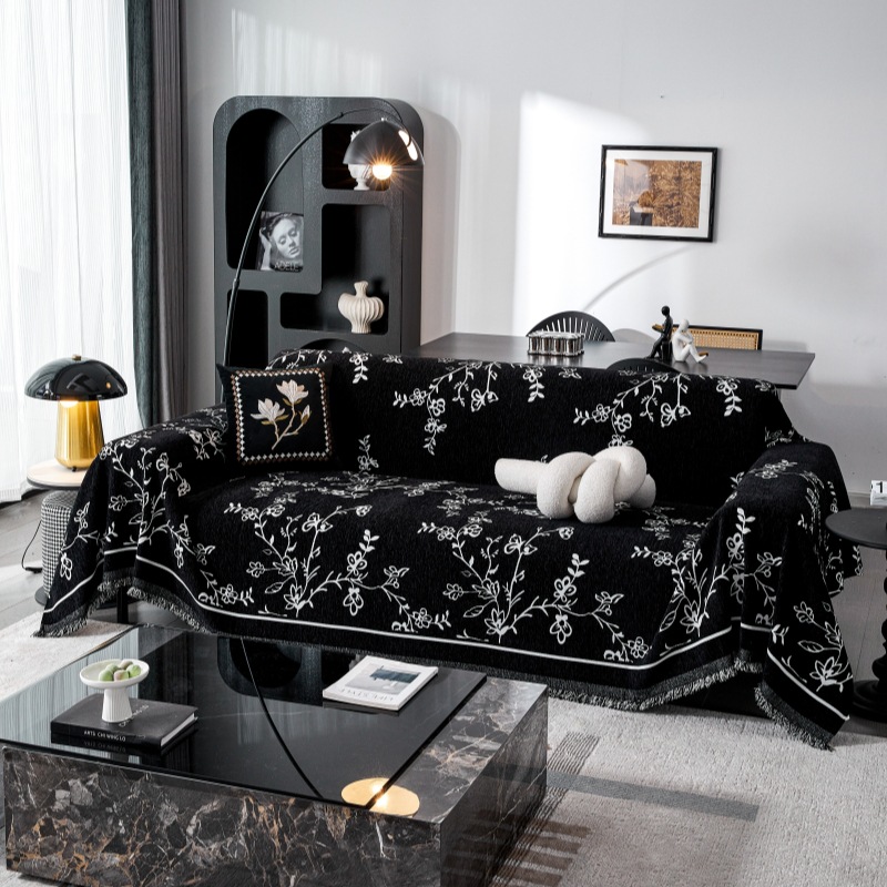 法式轻奢高级感双面用沙发巾四季通用防猫抓沙发盖布万能全包套罩