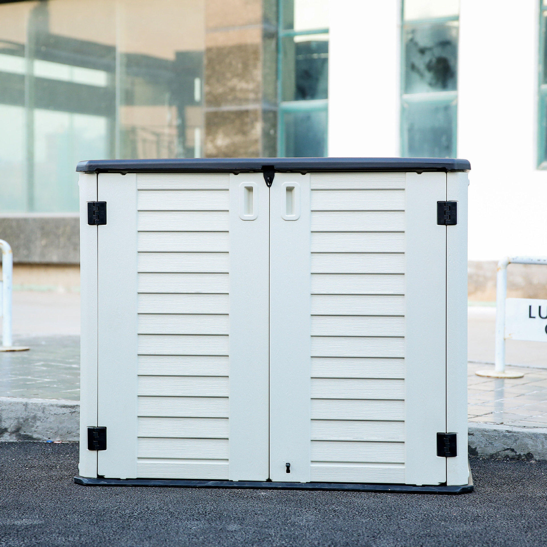 阳台柜储物柜子防晒防雨花园置物柜室外户外家用大容量杂物收纳柜产品图