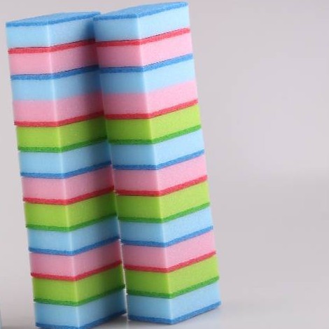 Mr.OK factory direct supply sponge scouring pads, double-sided cleaning sponges, kitchen cleaning sponges, dishwashing sponges, pot scrubbing sponges details Picture