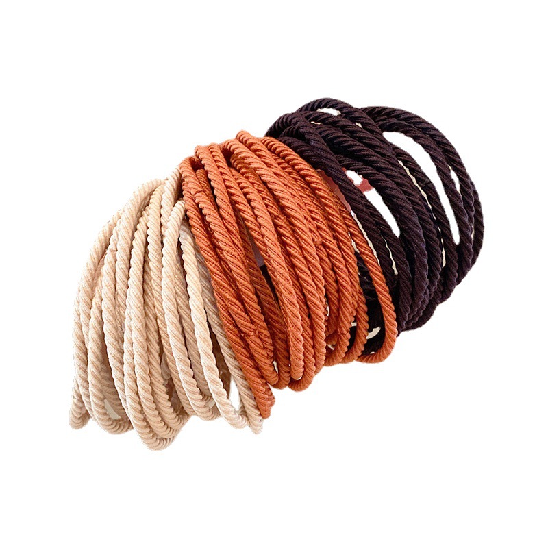2023 New style leather band women's simple hair band, hair tie rubber band, high ponytail hair tie, hair band, leather band hair tie Item Picture