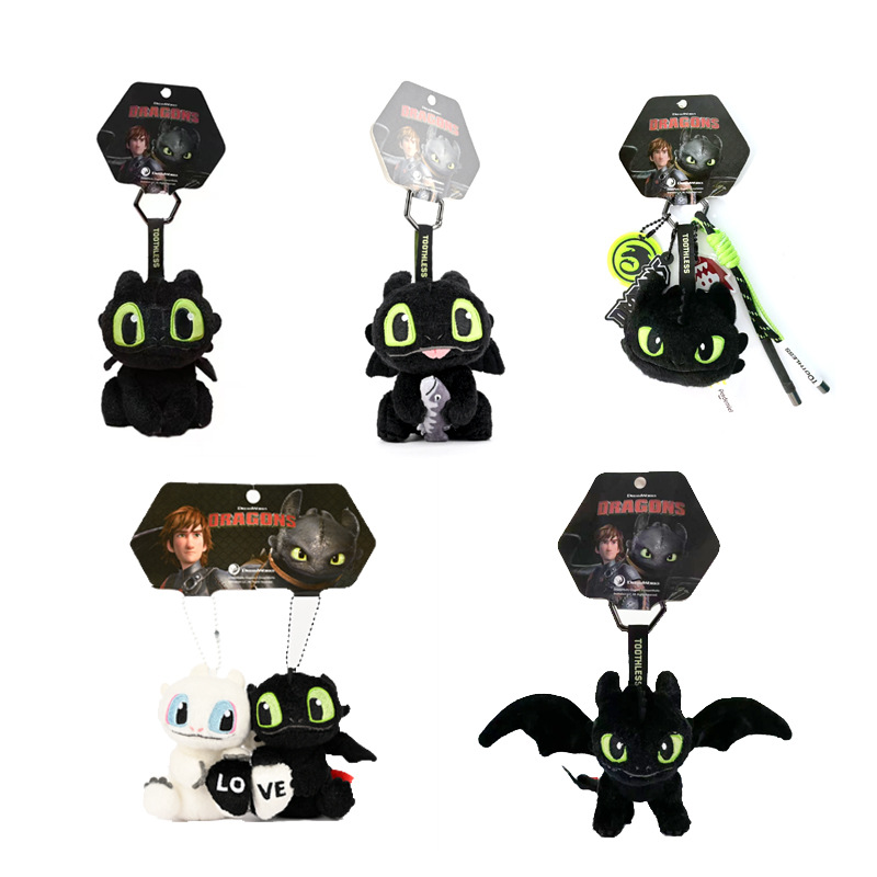 Global Official Dragon Tamer Toothless Series doll pendant, Night Demon Light Demon doll plush bag