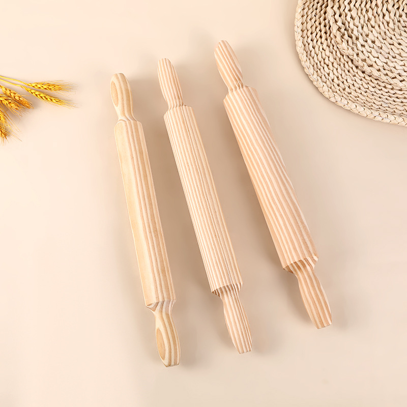 New Spring Festival rolling pin, parent-child interactive dumpling-making, stone and wood rolling pin, household roller non-stick rolling pin details Picture
