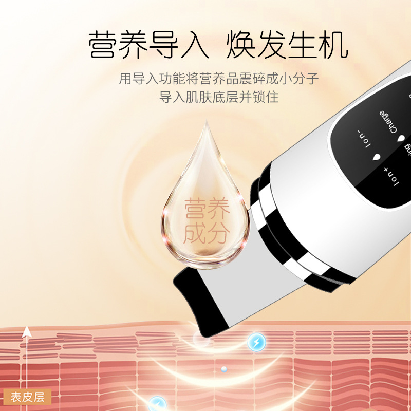 shanilak   超声波黑头铲美容仪吸黑头粉刺家用铲皮机脸部毛孔清洁仪器