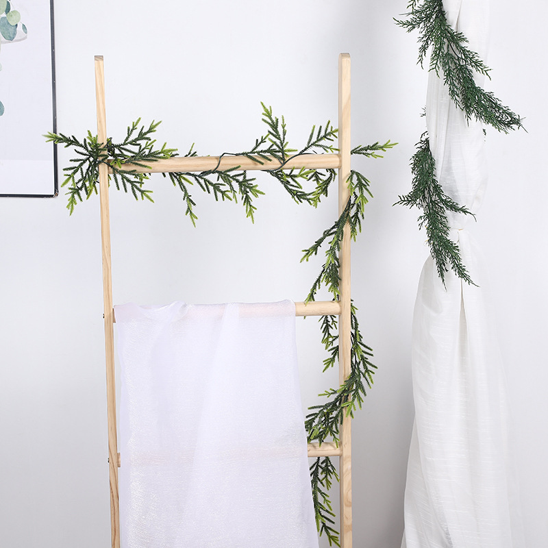 现代仿真绿植藤条装饰品 花园椅子环绕藤条装饰 自编花环藤蔓