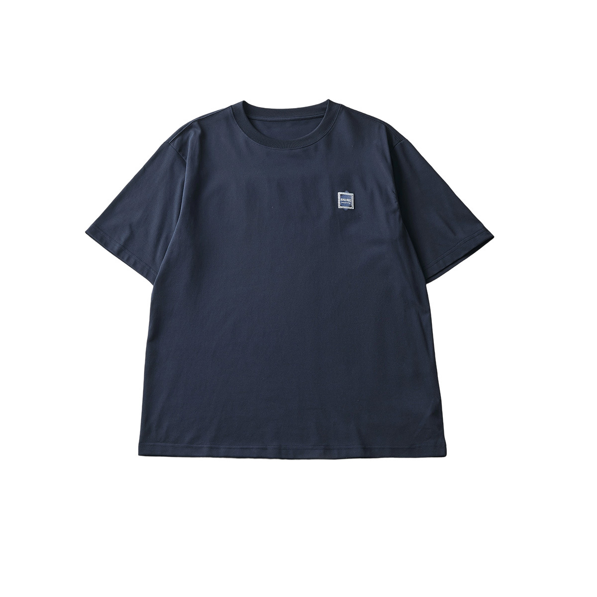 APO Men's Wear: A versatile printed short-sleeved T-shirt for men, a summer trend brand with three-dimensional embroidery and a loose round-neck inner layer Item Picture