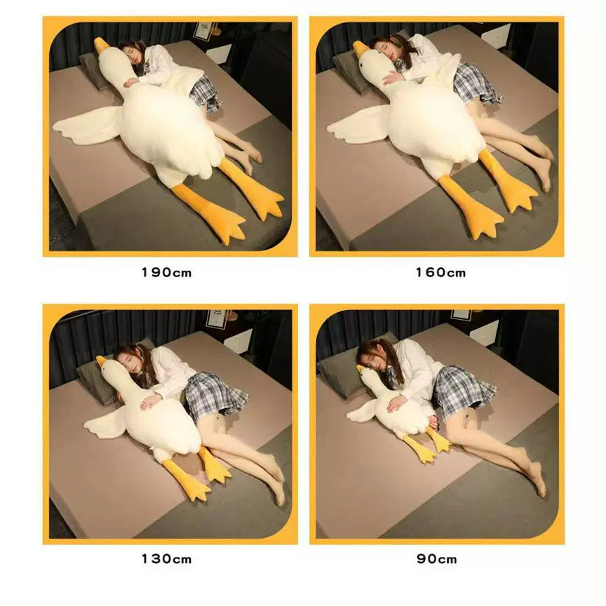 Wholesale of plush toys, popular white goose throw pillows, plush toys, dolls, gifts and cute pets details Picture