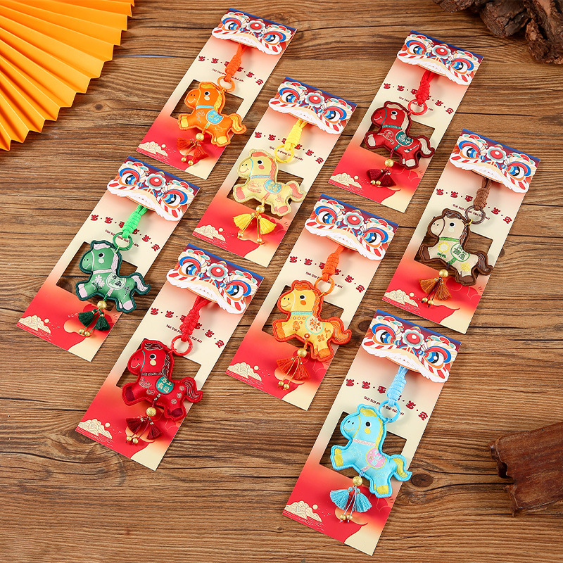 Horse Year Cultural and creative embroidered sachets and pendants, national trend pendants, lucky bags, sachets and pendants, festival small gifts Specification image