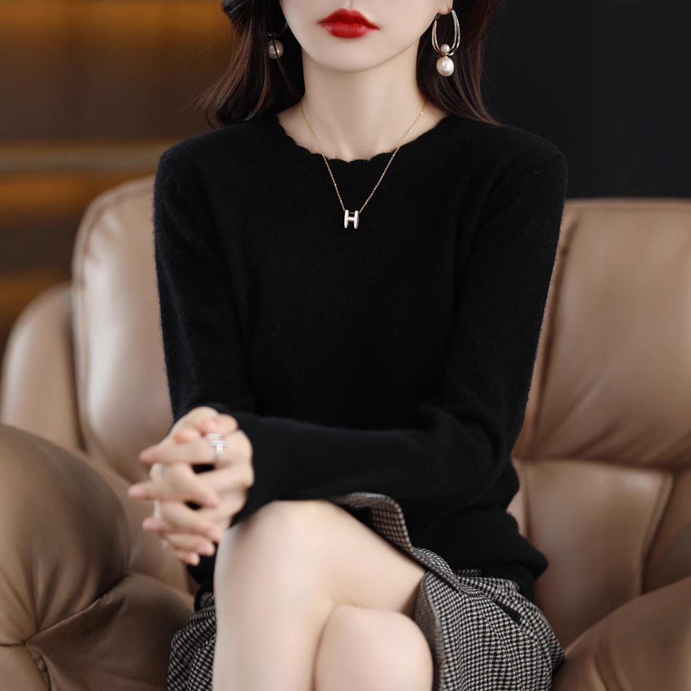 毛衣/打底衫高领/打底针织毛衣/毛衣女宽松韩版/女装毛衣细节图