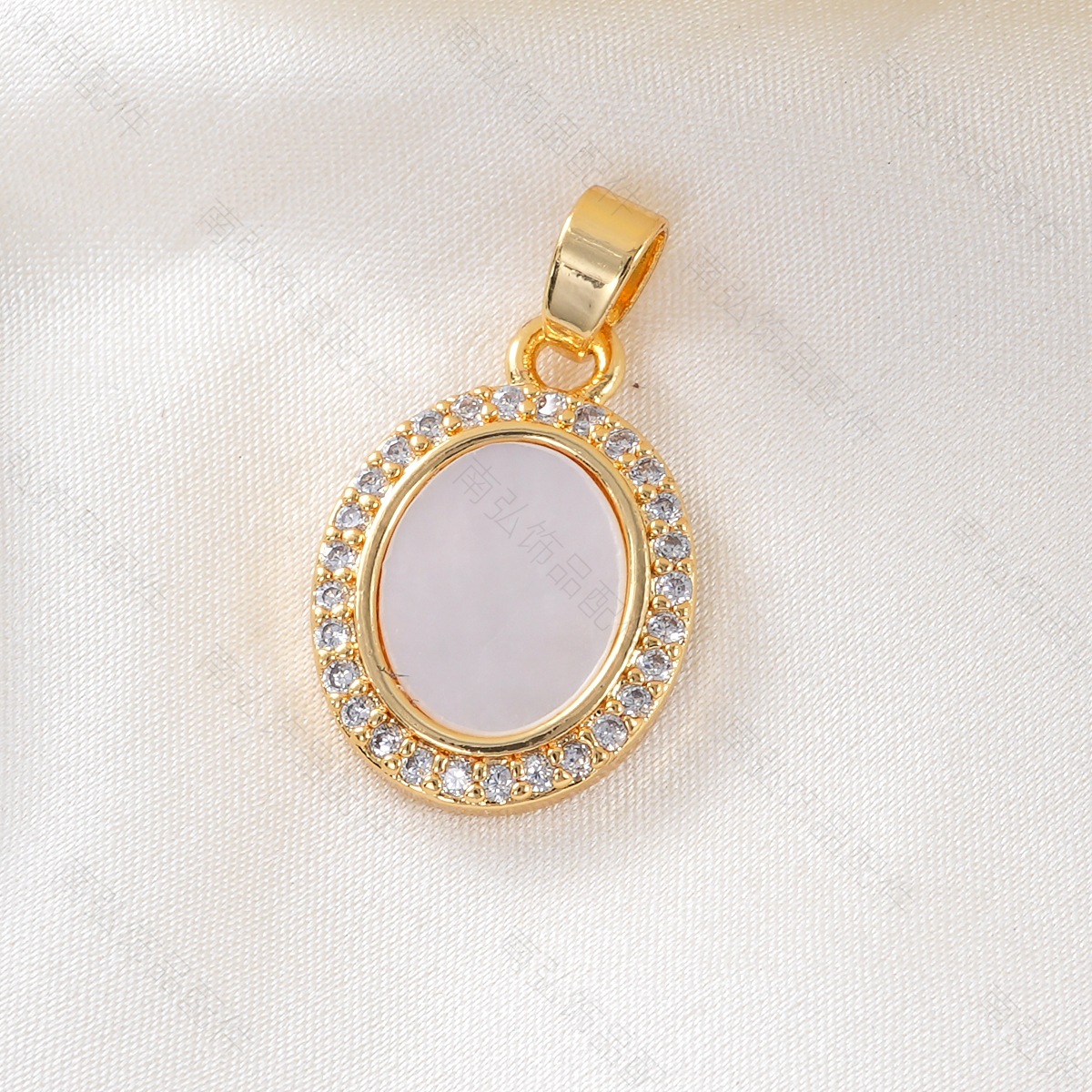 Copper-plated 18k gold color retention, zirconium-inlaid white shell tag, sunflower seed buckle bracelet, necklace clasp, DIY jewelry accessories Specification image