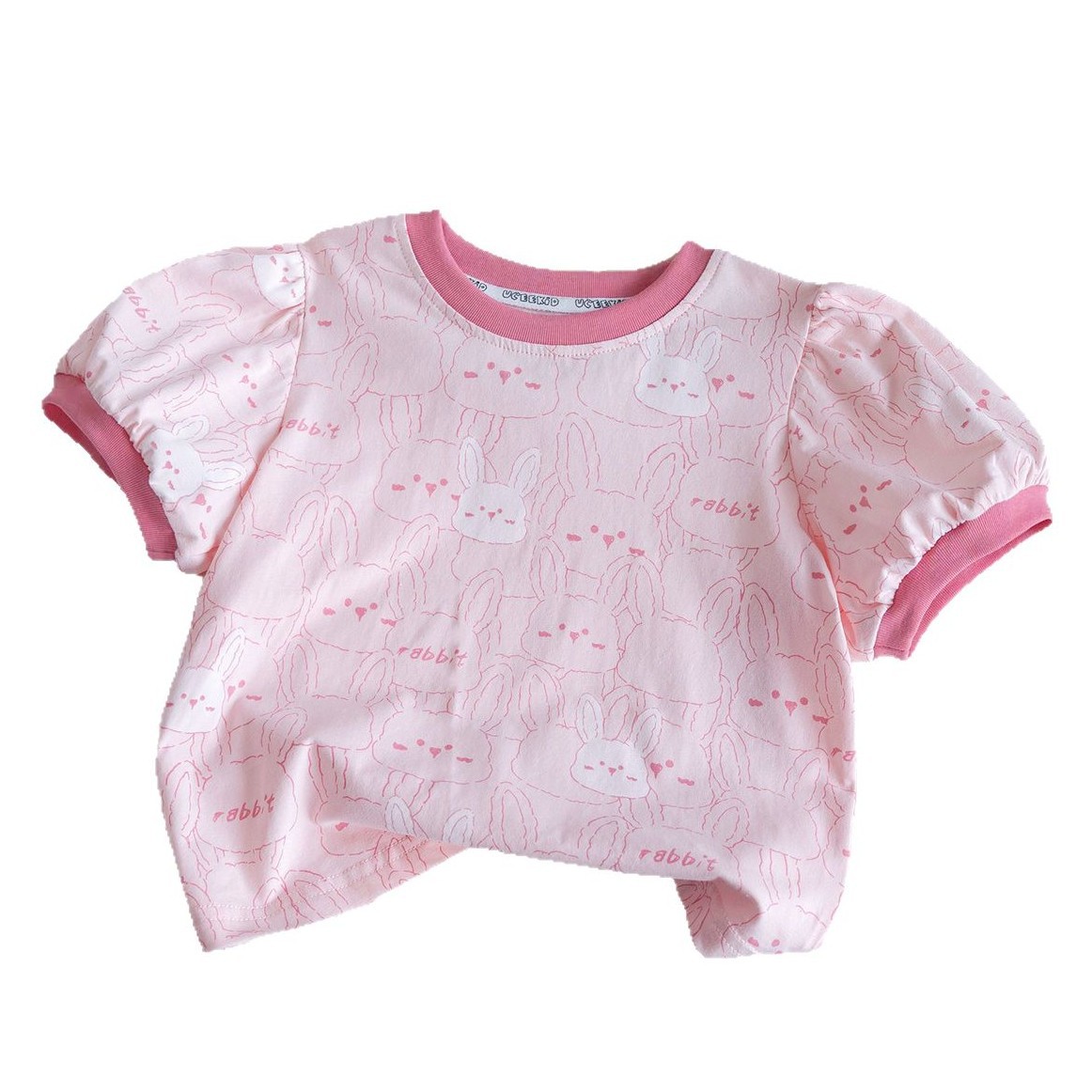 The Girl 2025 new Summer children's short-sleeved T-shirt is stylish and versatile. It's a cartoon-printed summer dress with a round neck and half sleeve Item Picture
