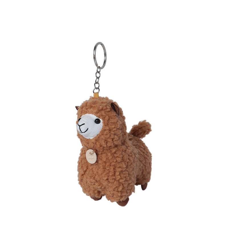 Cross-border alpaca wool keychain, schoolbag, ground promotion, practical small gift pendant, wedding throw small gift, high-end feel Item Picture