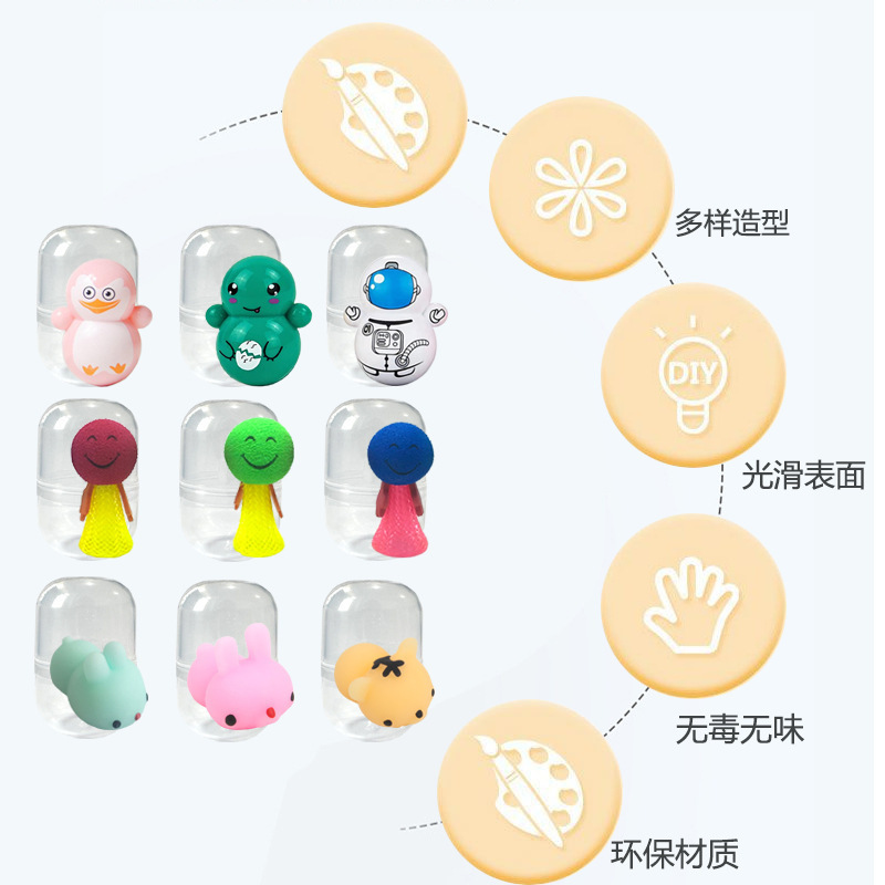 Capsule gacha dolls, transparent plastic toys, one-yuan gacha machine, gift balls, reward balls, small gifts wholesale Item Picture