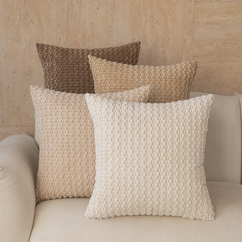 纯色泡泡粒抱枕亚马逊热销抱枕套卧室床头靠垫客厅沙发靠枕套定制细节图