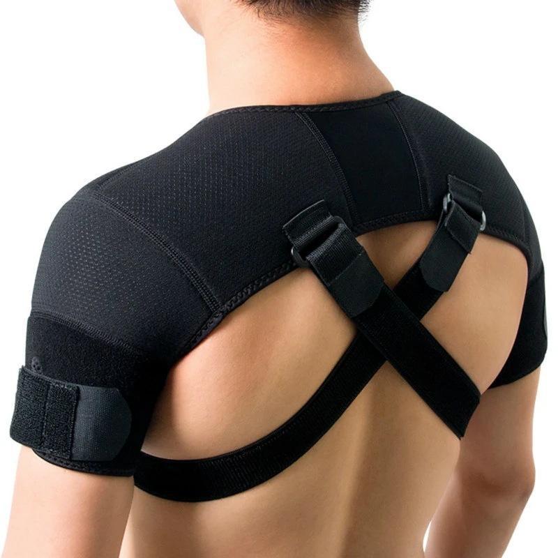 Cross-Border Sports Double Shoulder Guard Straps, Double Shoulder Straps, Bidirectional Adjustable Pressure Breathable Protective Back Straps, Cross Shoulder Straps