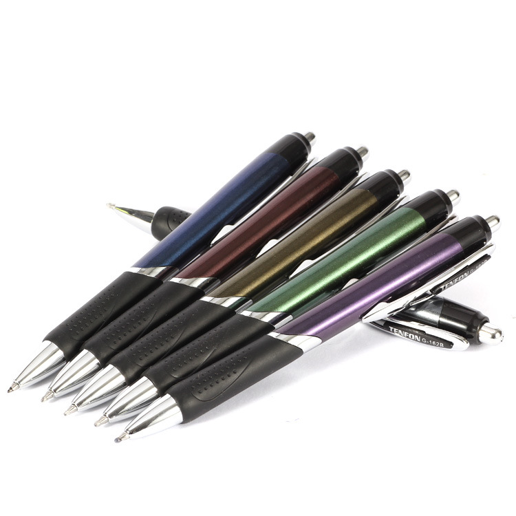 162b spray-painted press gel pen, carbon gel pen, plastic jumping advertising gel pen, writing tool details Picture