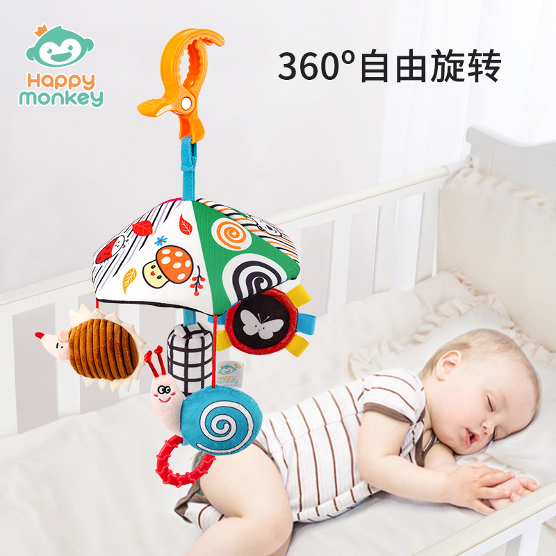 Happy monkey Happy Monkey King Baby Stroller, Newborn Bed Bell, Bed Hang, Soothing and Educational Bell, Umbrella Hanging details Picture