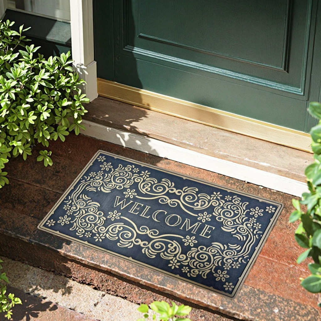 High-end rubber floor MATS for villa entrances, classic European-style entrance door foot MATS, natural rubber, anti-slip, wear-resistant and dirt-resistant