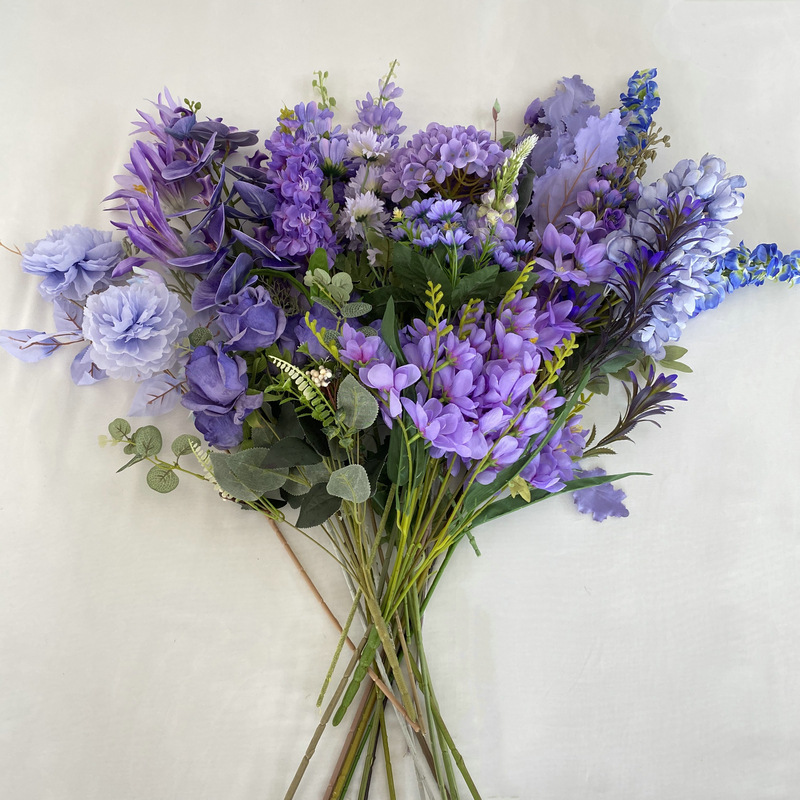 仿真花DIY发饰配件/假花/5朵塑膠花/仿真花/假花批发细节图