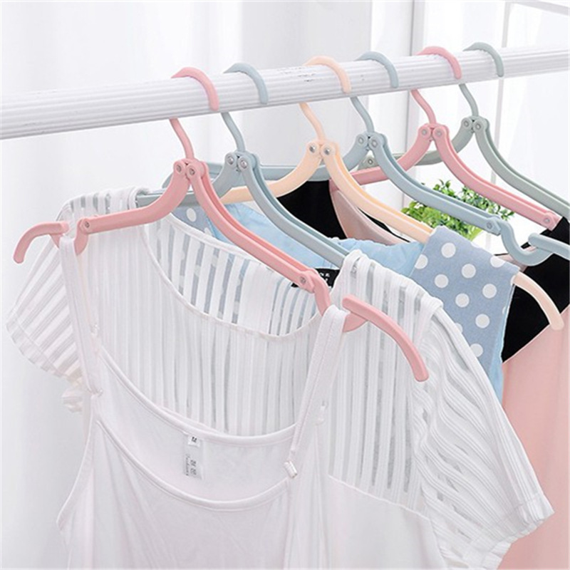 Wholesale of multi-functional magic travel folding clothes drying rack, portable children's storage plastic clothes rack, support and hanging rack Specification image