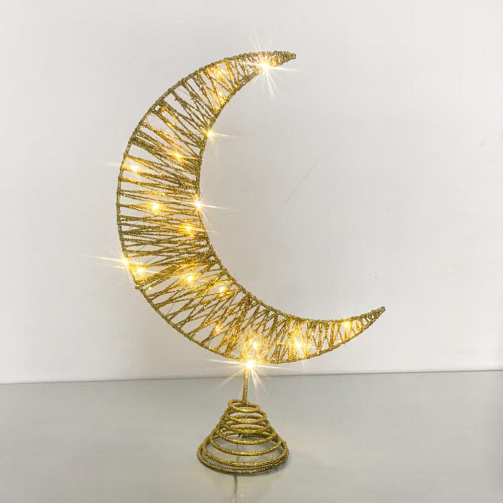 Cross-border Ramadan, Eid al-Fitr, Eid al-Adha decorations, Middle Eastern star and moon decorations, hanging ornaments, festival supplies, ornaments, powdery, luminous geometric handicrafts, ironwork details Picture