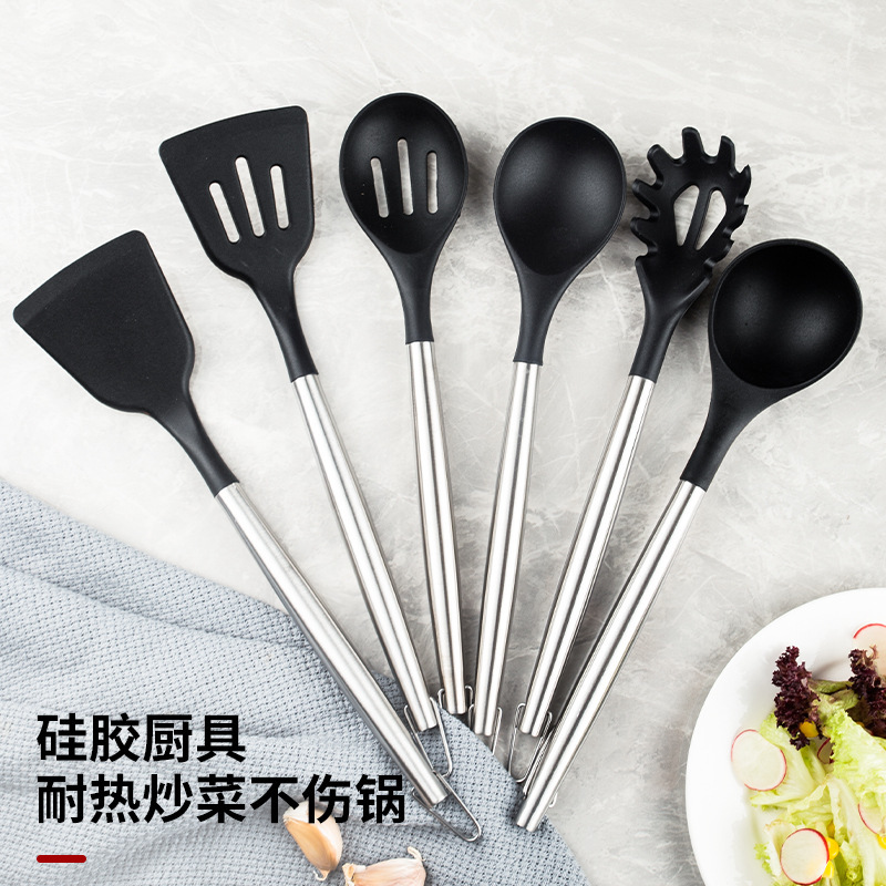 Cross-border best-selling new knife set of 20 pieces, non-stick pan high-temperature resistant kitchen silicone kitchenware combination Specification image