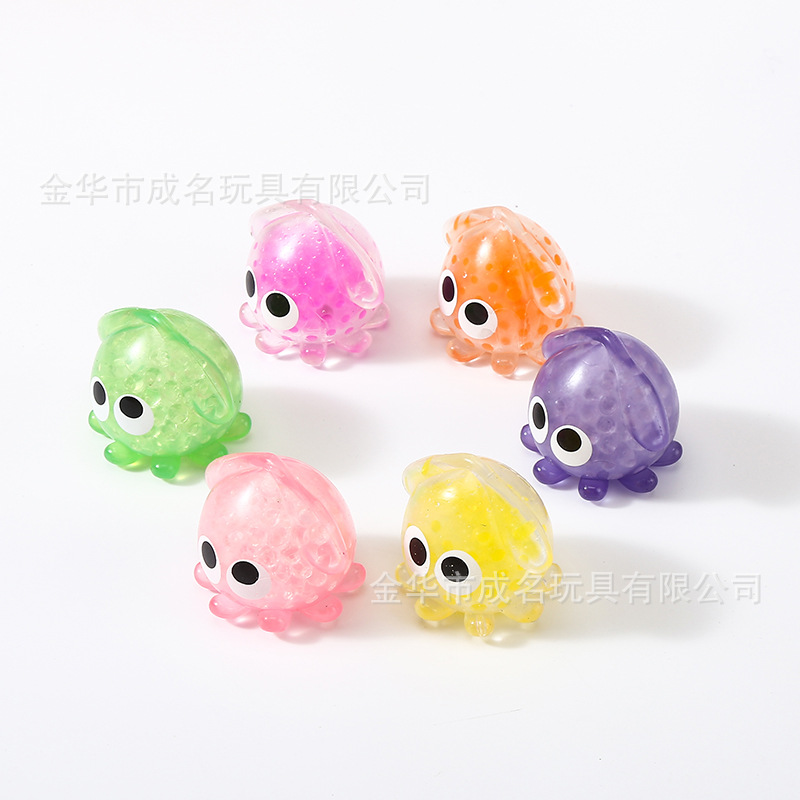 Xiaohongshu Cross-border Octopus TPR Stress-relieving and Release Bead Squeezing Squid Octopus Kneading Fun Stress-relieving toys Item Picture