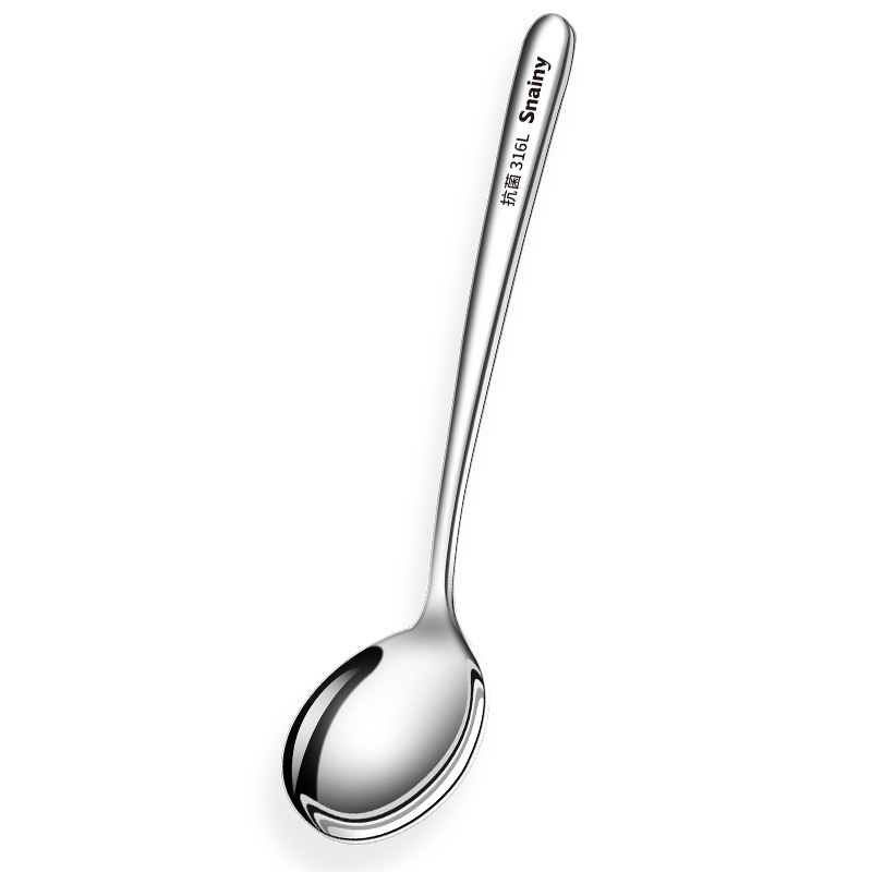 ملعقة من الصلب غير القابل للصدأ ذات الرأس الدائري البالغ 316 ملعقة من حساء ملعقة عشاء Item Picture