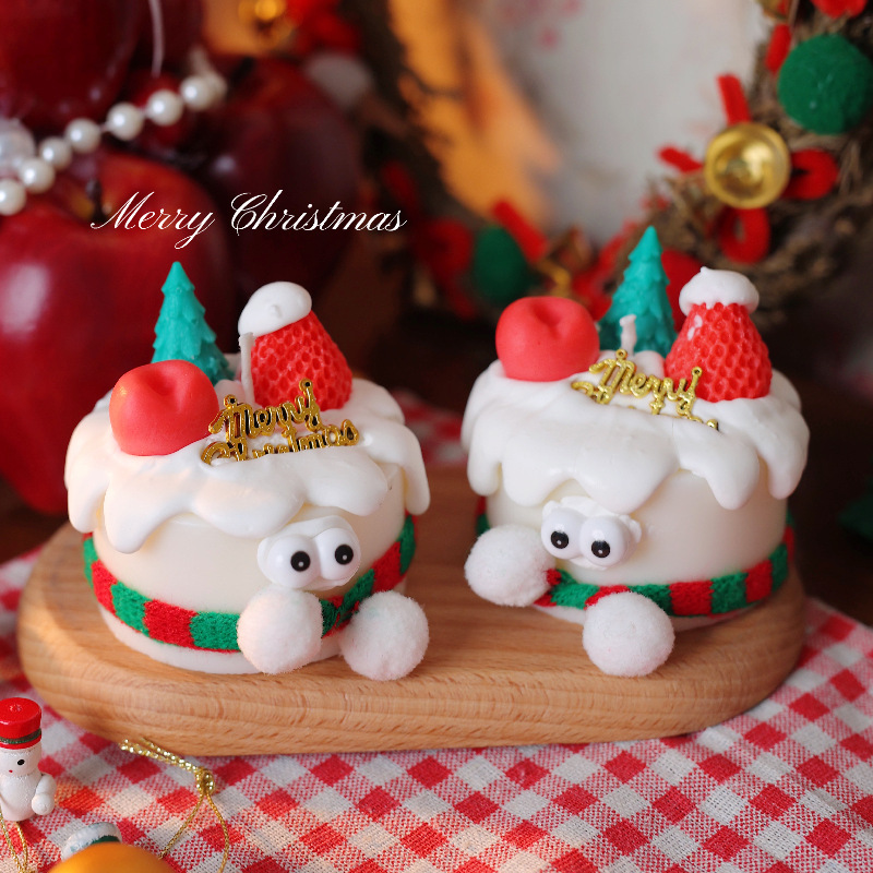 Wholesale Christmas Scented Candles, Christmas-Themed Decorative Creative Gifts Candle, Christmas Tree-Shaped Candles Specification drawing