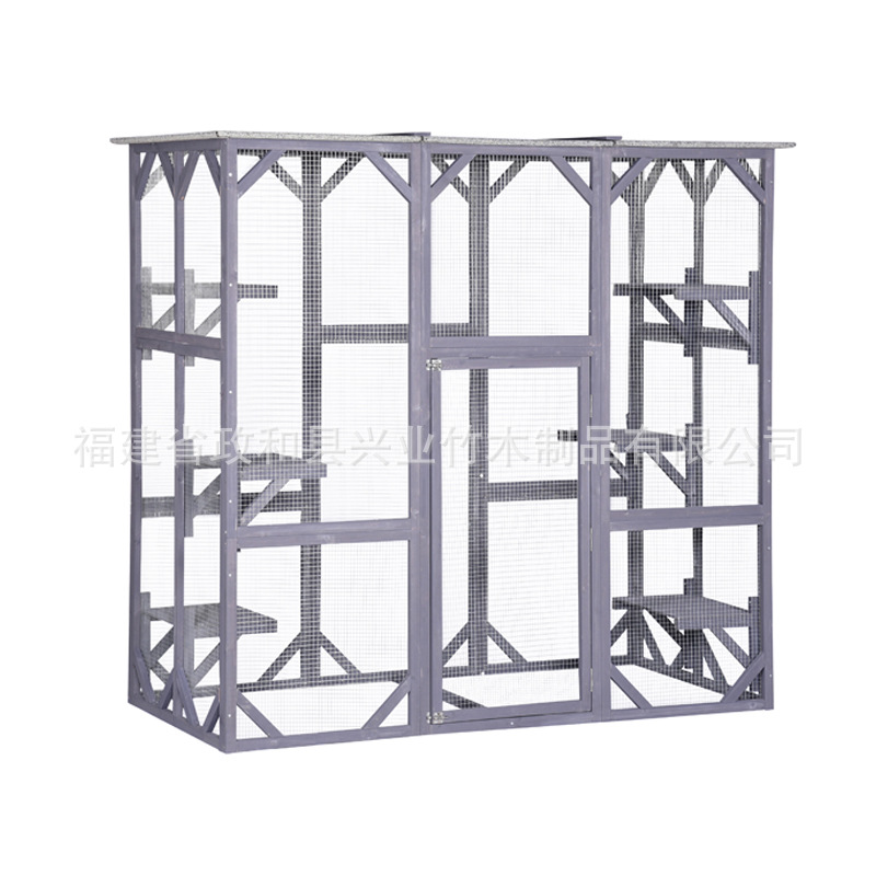 Luxurious cat house, wooden cat cage, large solid wood cat house, super spacious cat villa, household cat house, cat bed