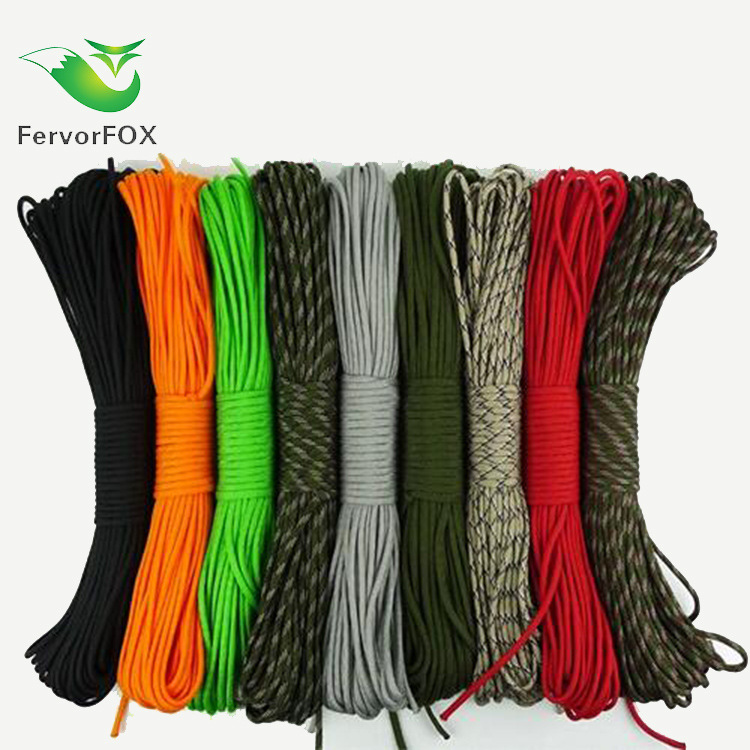 7-core 4mm parachute rope, outdoor multi-functional mountaineering paratrooper traction rope, escape and rescue equipment, safety rope, 31-meter parachute rope details Picture