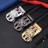 The belt men's trendy casual business Korean-style belt with automatic buckle and rotation, a youth Internet celebrity belt details Picture