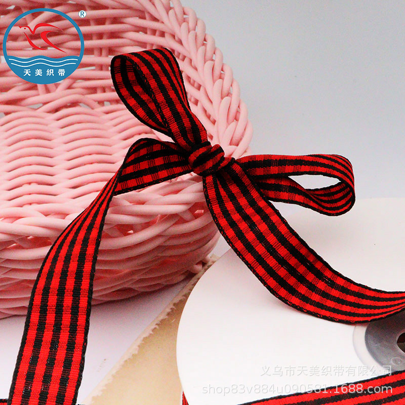 2CM checkered cake baking decoration, bow, diy materials, ribbon, checkered ribbon, gift packaging ribbon, ribbon Specification image