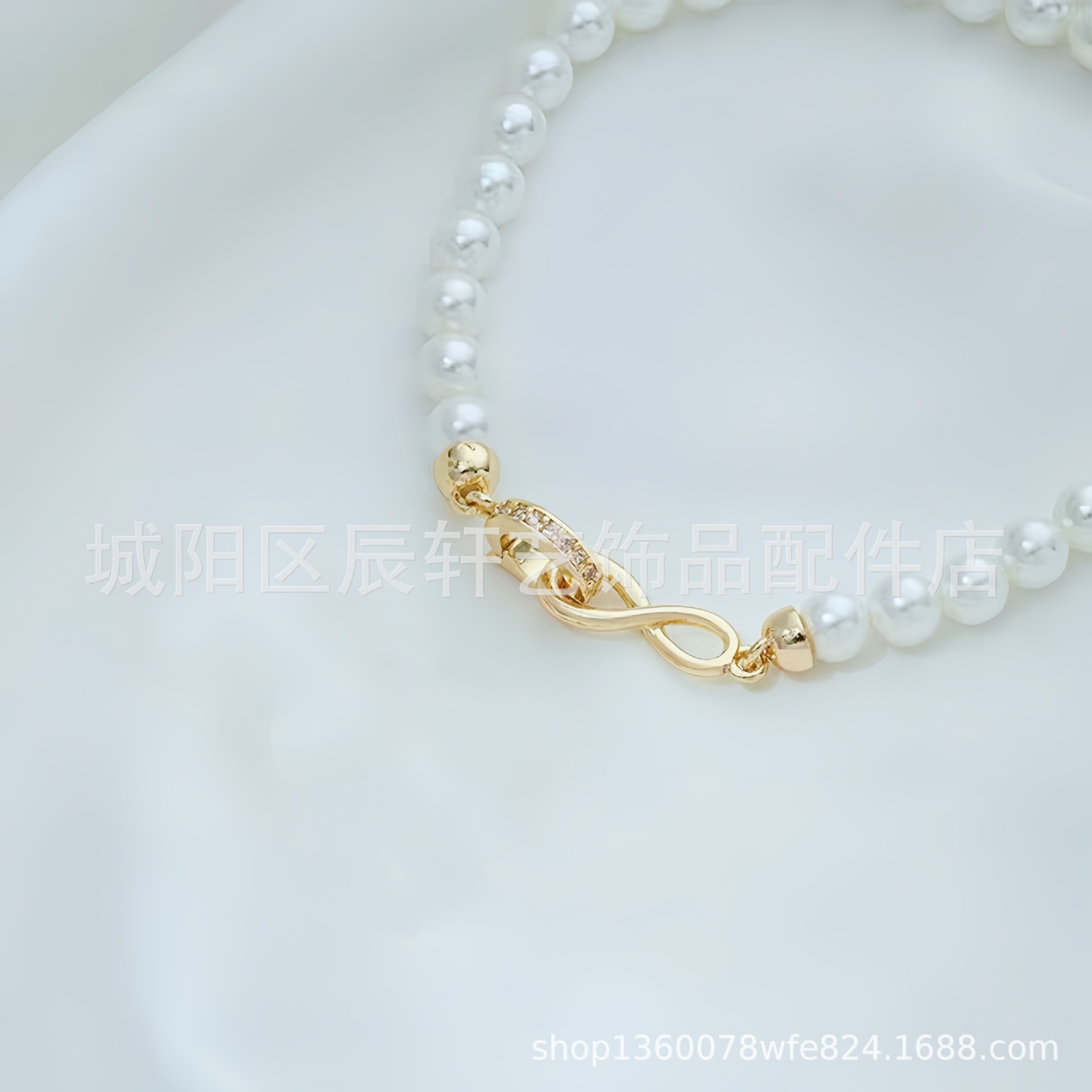 14K electroplated real gold color retention cloverleaf copper inlaid zircon diy handcrafted beaded necklace and bracelet material accessories